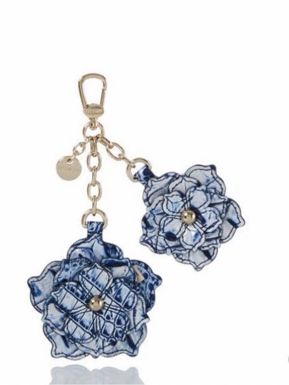 Brahmin Double Magnolia Tassel Coastal Blue Melbourne Bag Charm NWT MSRP:$125.00